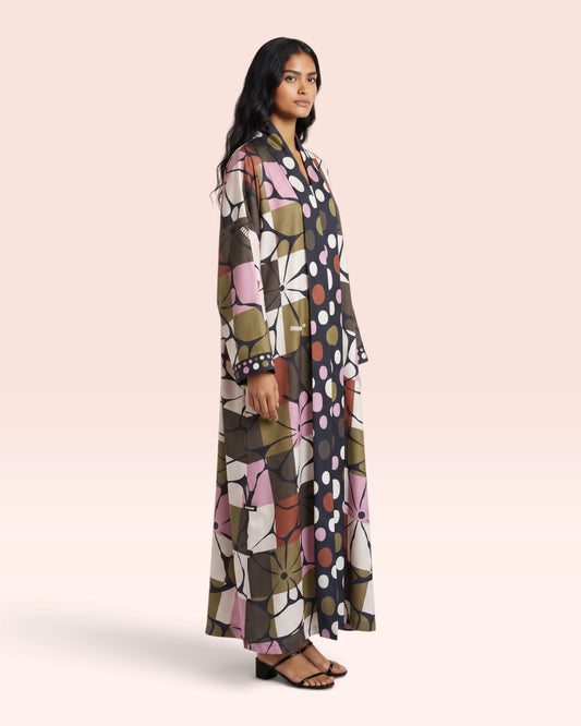 Colorful Dot Abaya