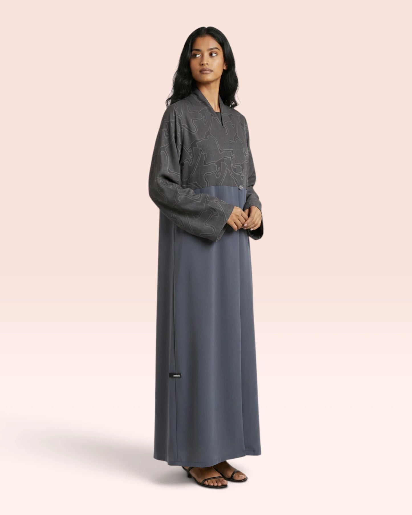 Two Tone Marble Abaya