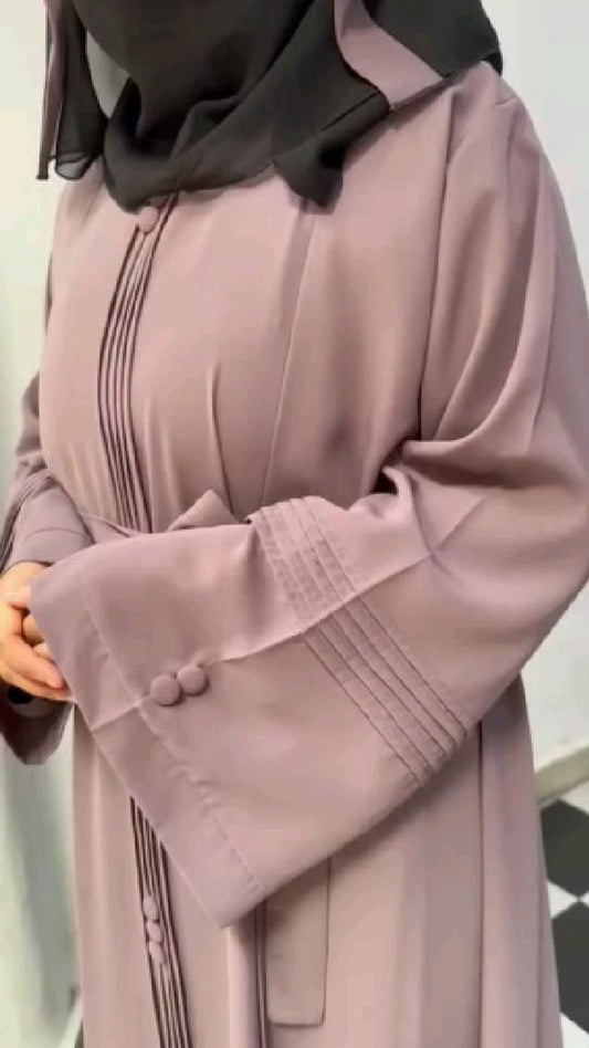 Breeze Bisht Abaya-Black-L-58-C-Crepe