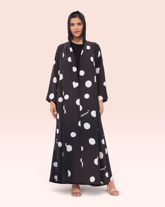 Bold Polka Dot Abaya