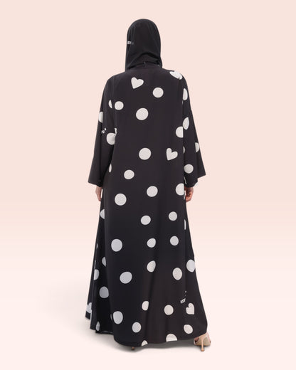 Bold Polka Dot Abaya