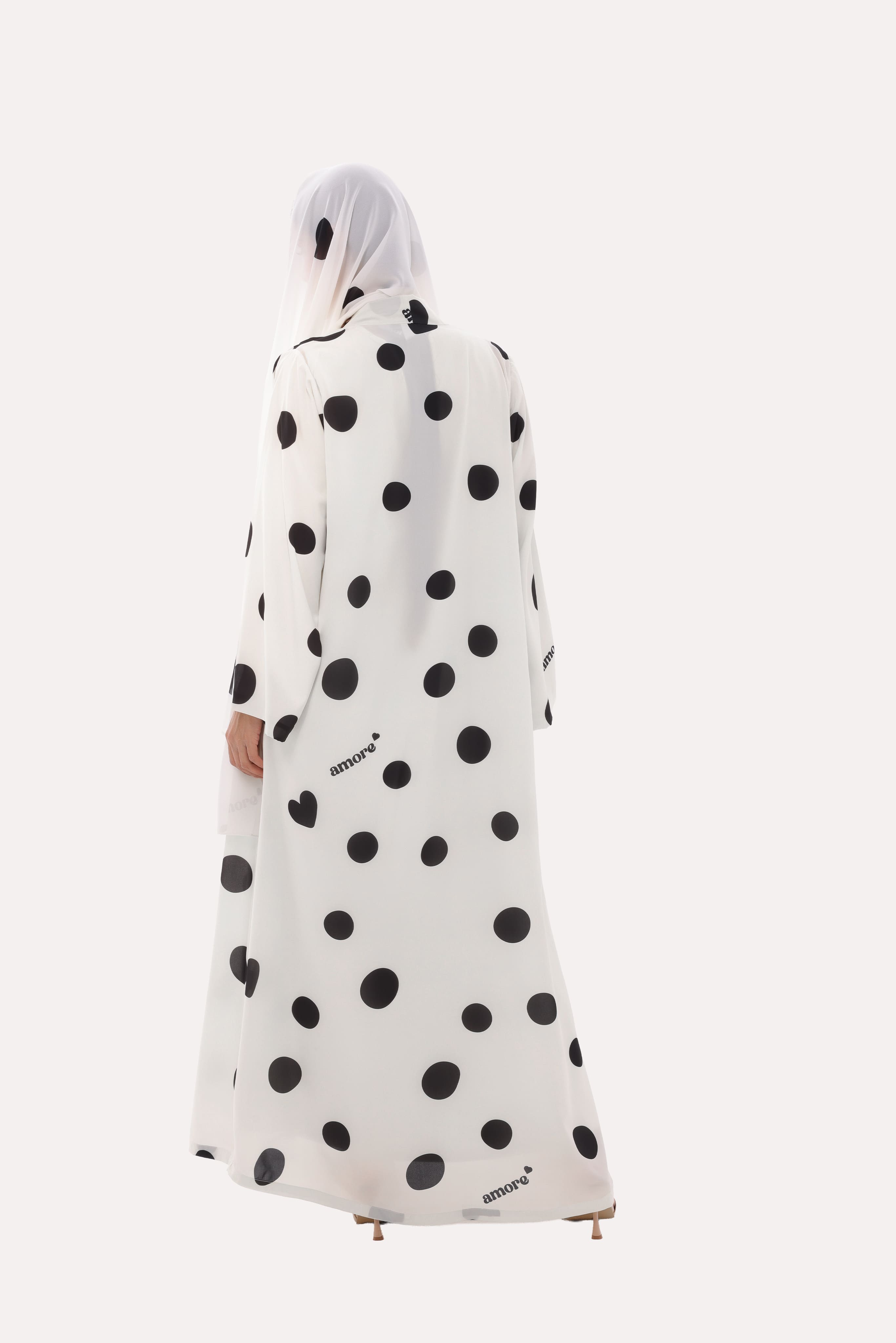 Bold Polka Dot Abaya