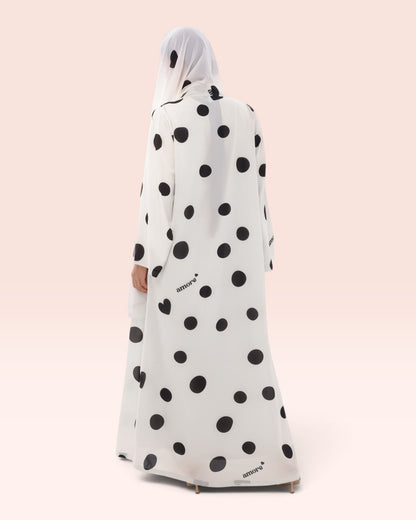 Bold Polka Dot Abaya
