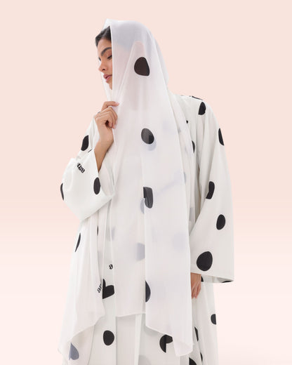 Bold Polka Dot Abaya