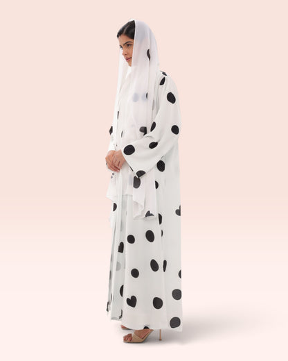 Bold Polka Dot Abaya