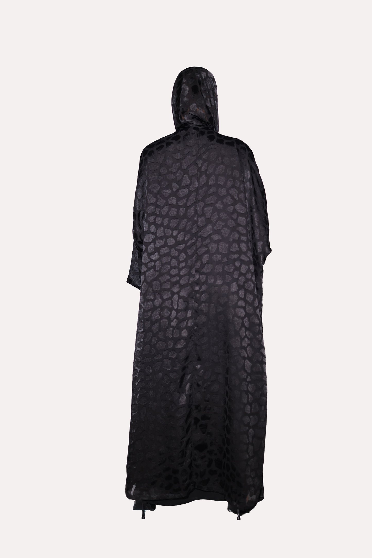 Leopard Dot Bisht Abaya