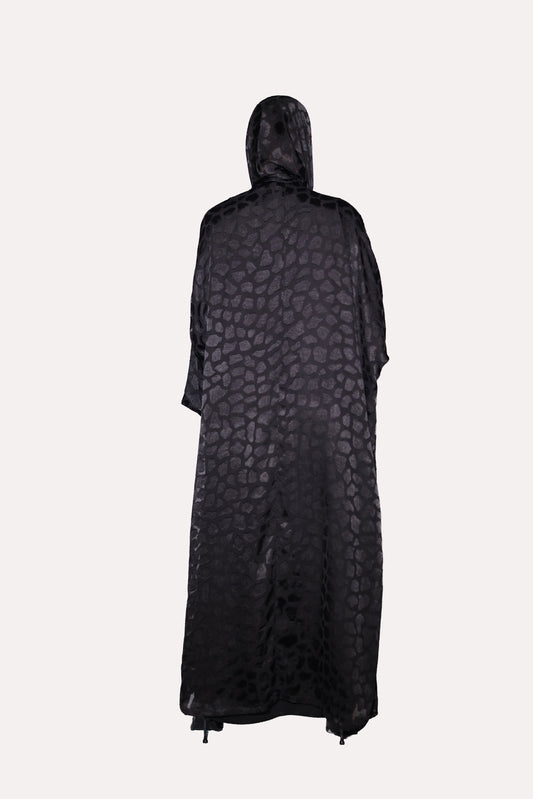Leopard Dot Bisht Abaya