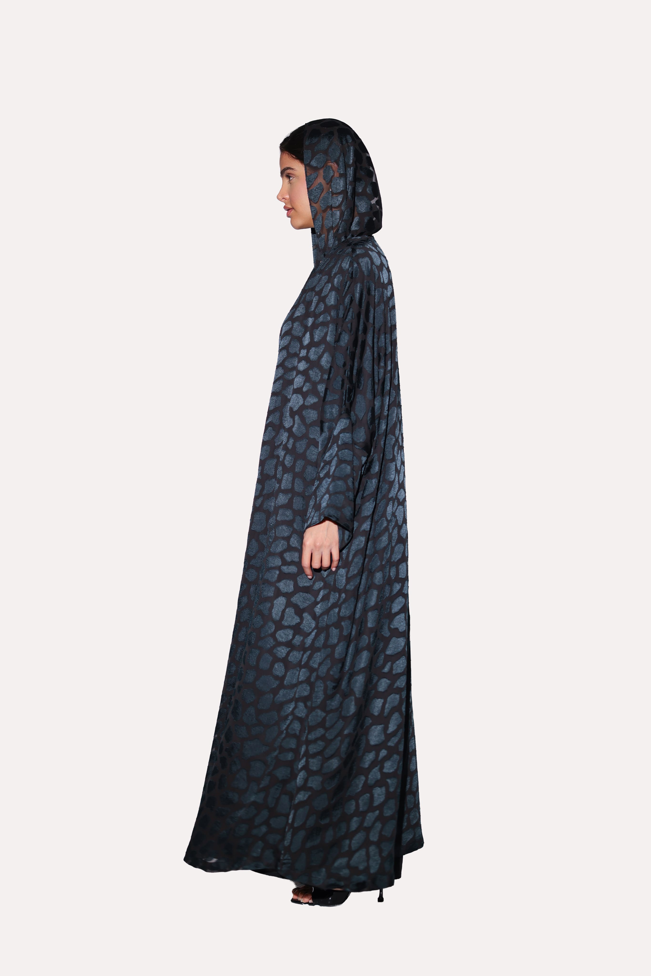 Leopard Dot Bisht Abaya