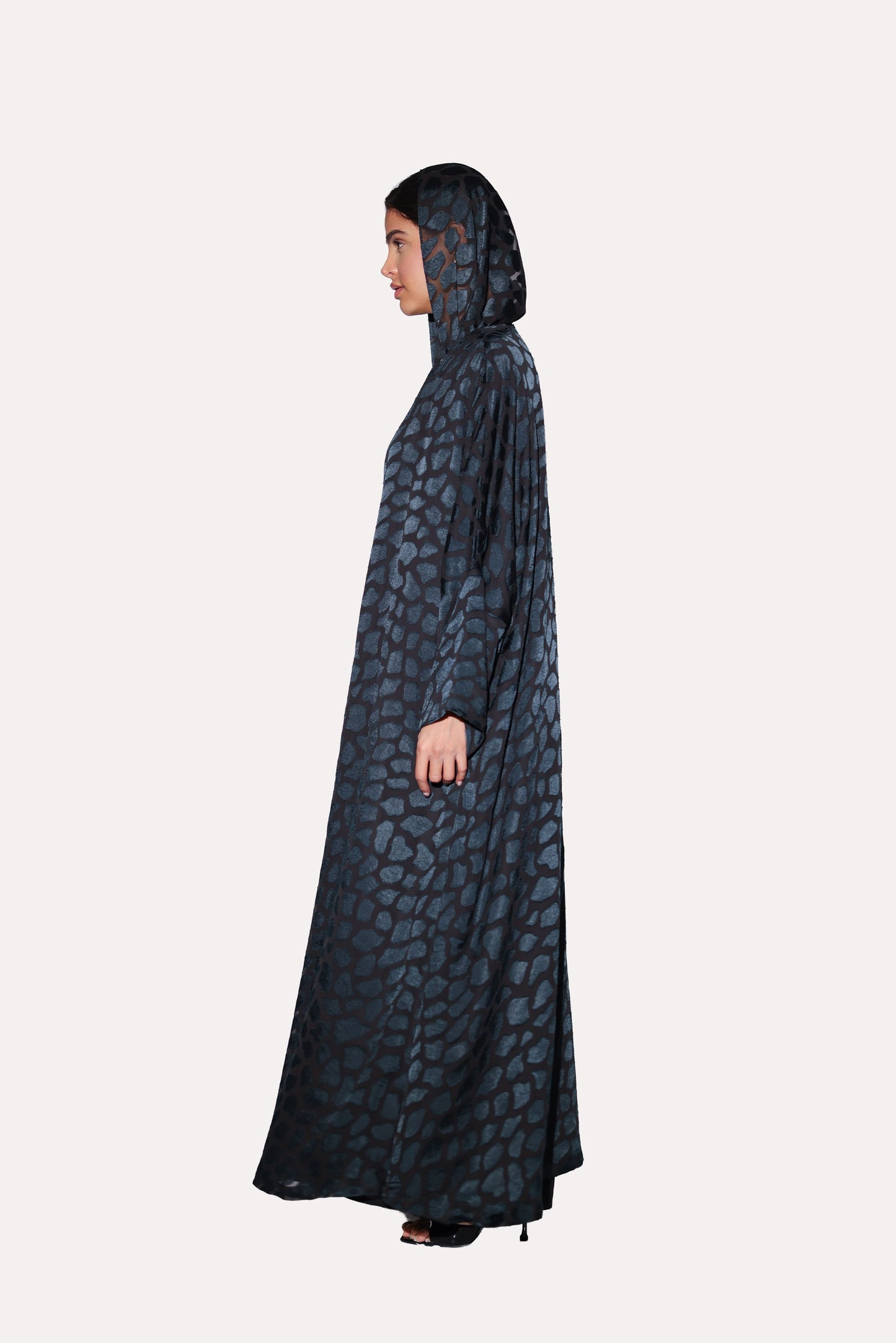Leopard Dot Bisht Abaya