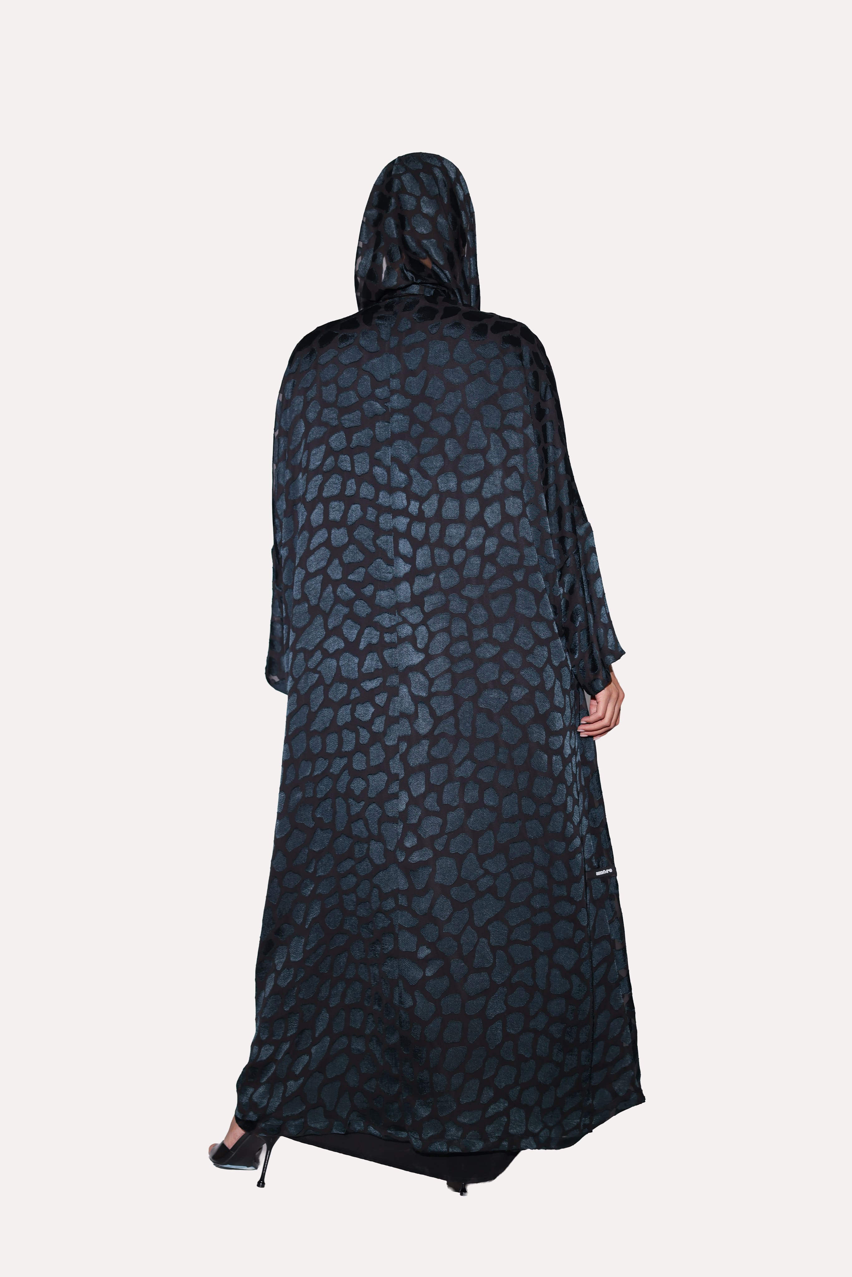 Leopard Dot Bisht Abaya