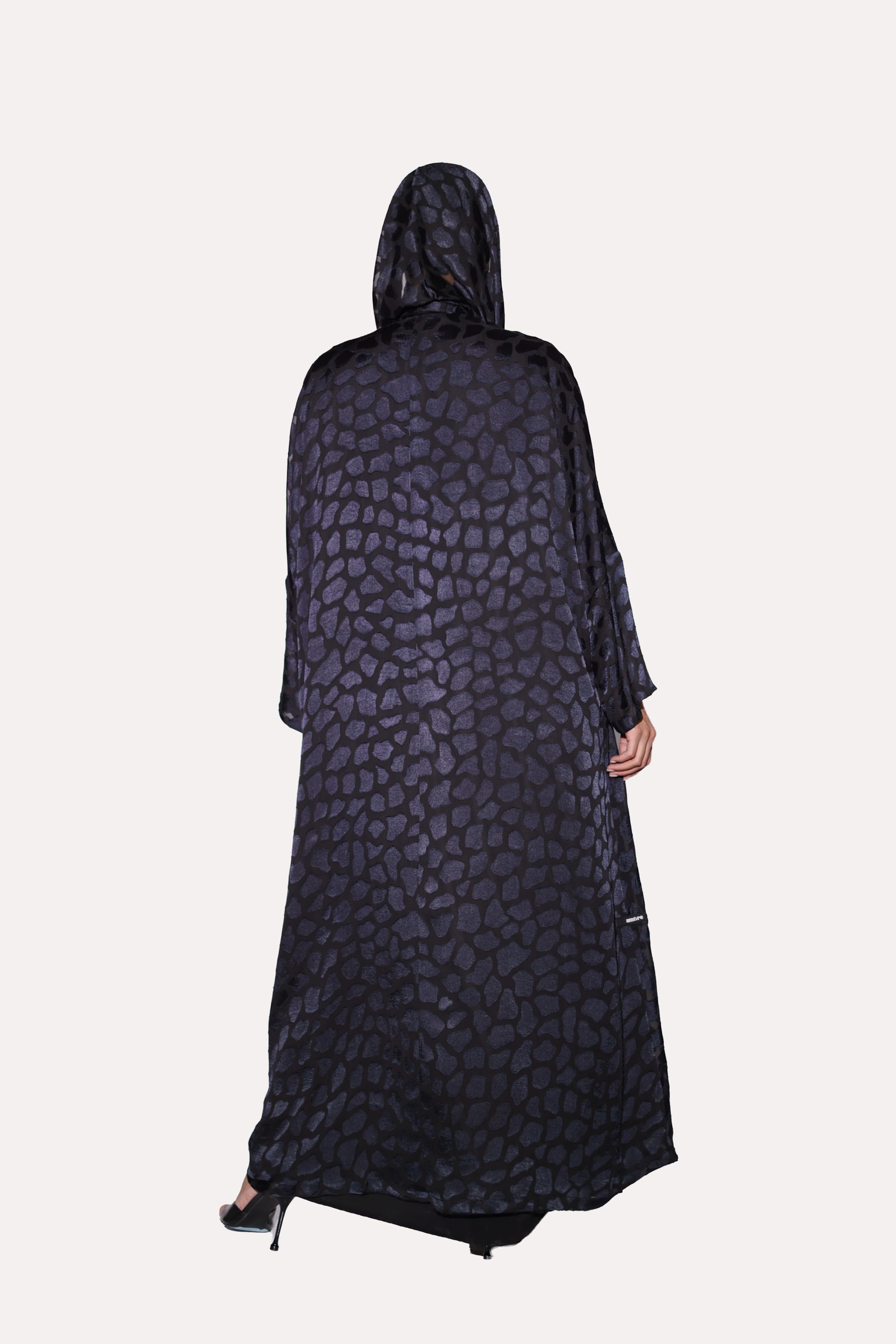 Leopard Dot Bisht Abaya