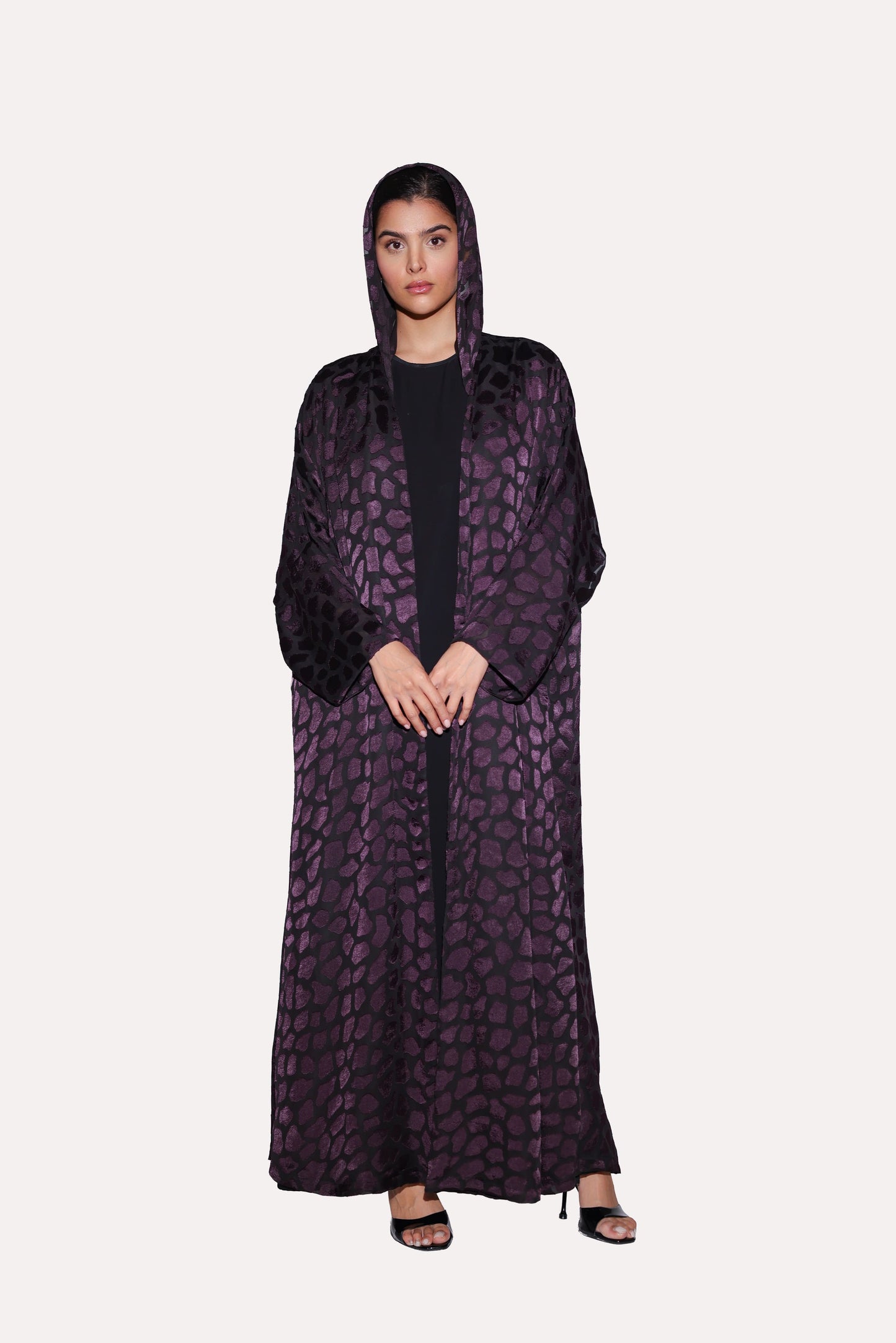 Leopard Dot Bisht Abaya