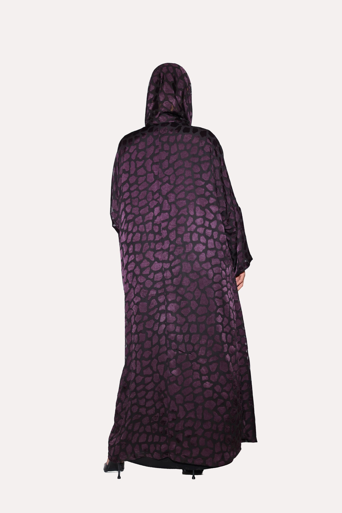 Leopard Dot Bisht Abaya