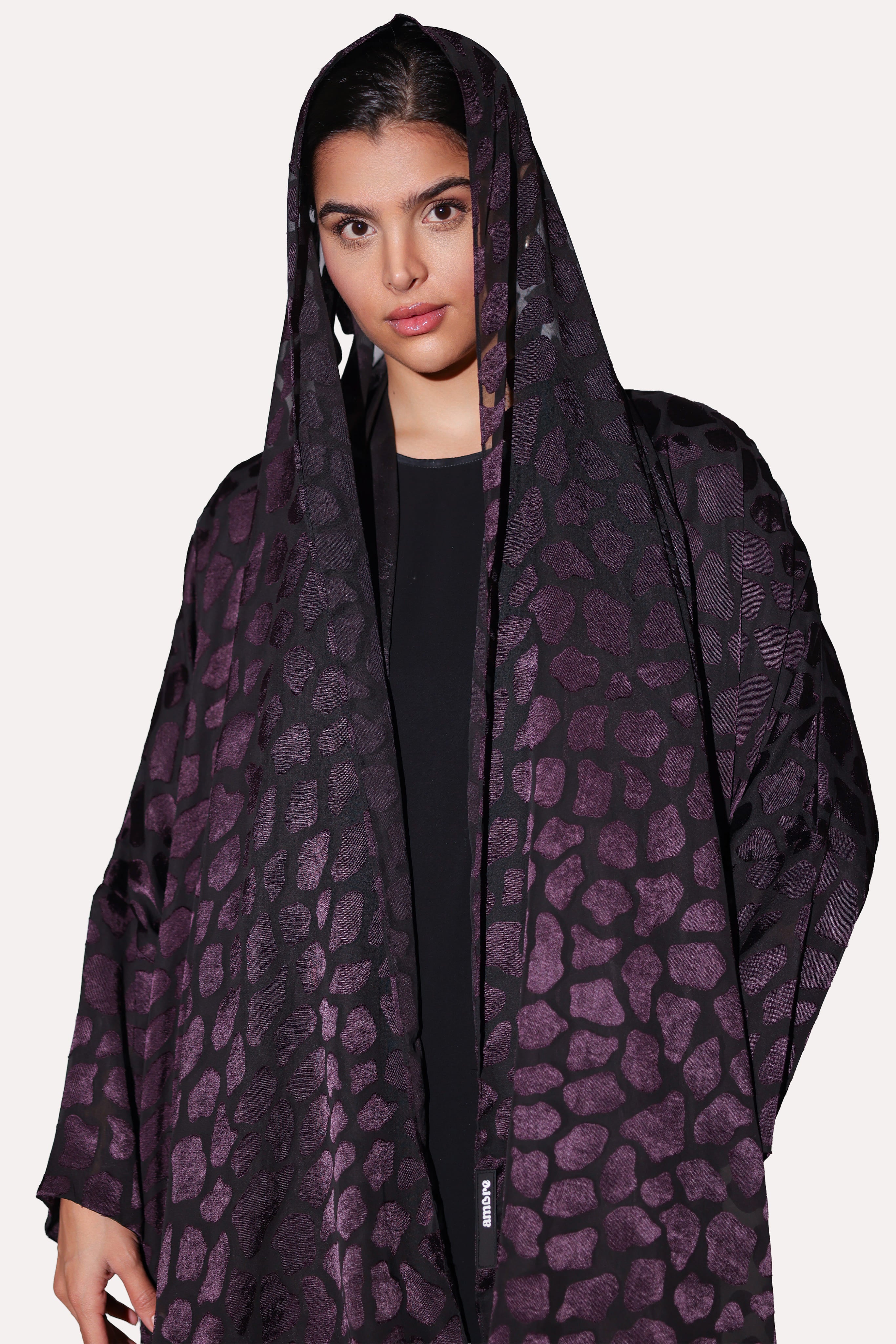 Leopard Dot Bisht Abaya