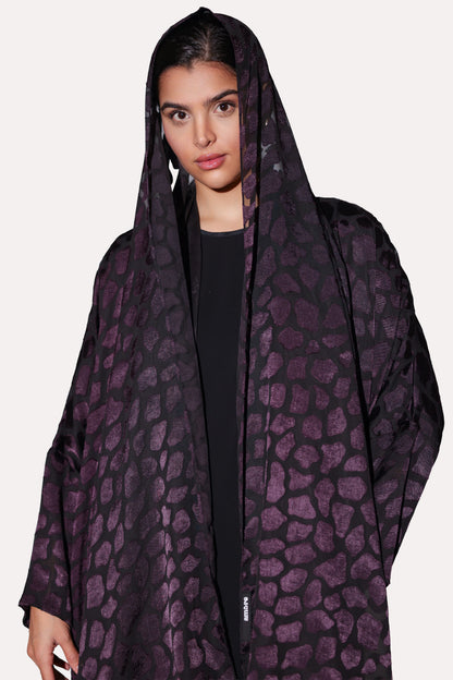 Leopard Dot Bisht Abaya