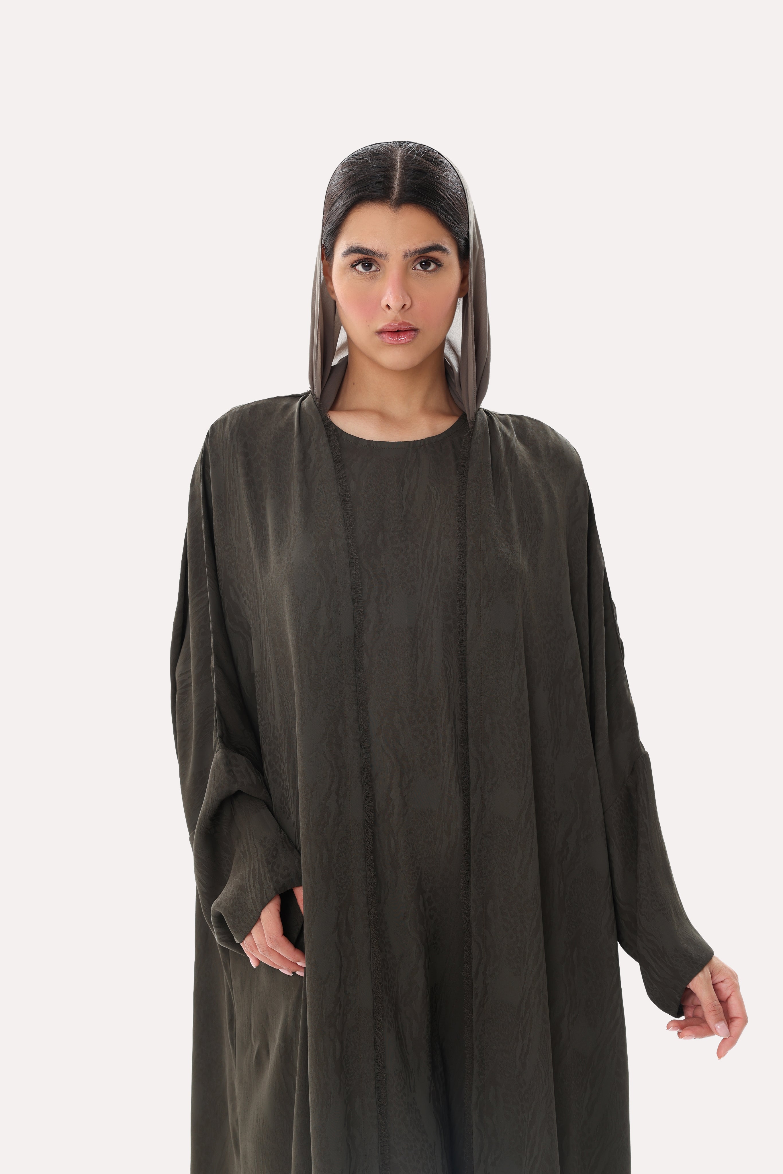 Savannah Jacquard Bisht Abaya