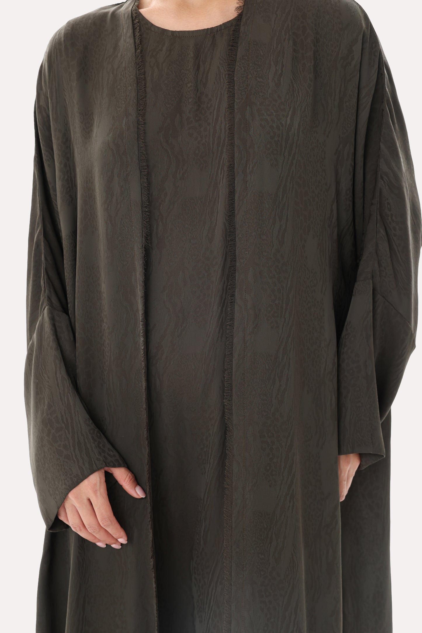 Savannah Jacquard Bisht Abaya