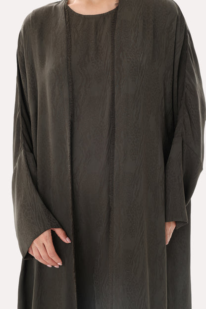 Savannah Jacquard Bisht Abaya