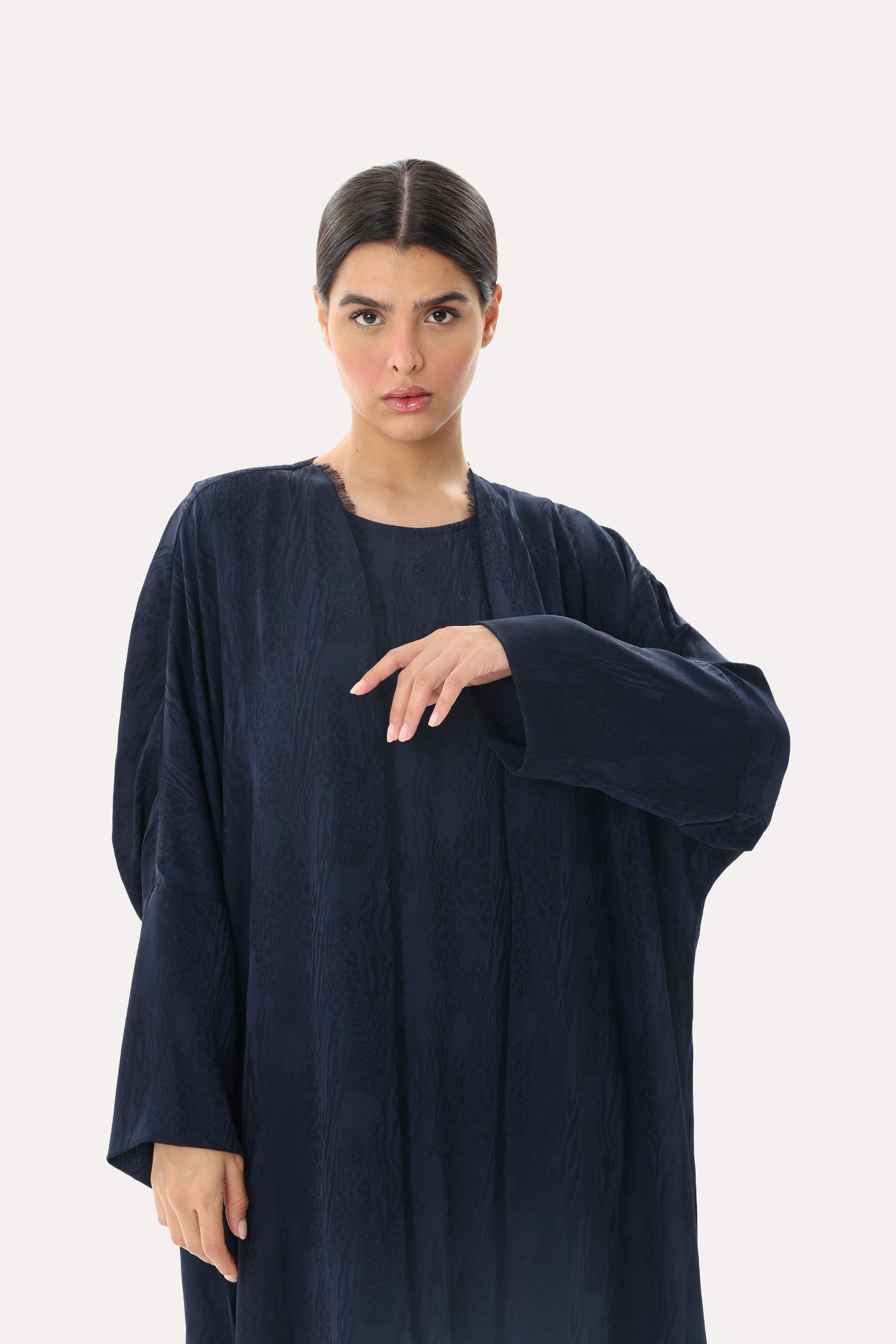 Savannah Jacquard Bisht Abaya
