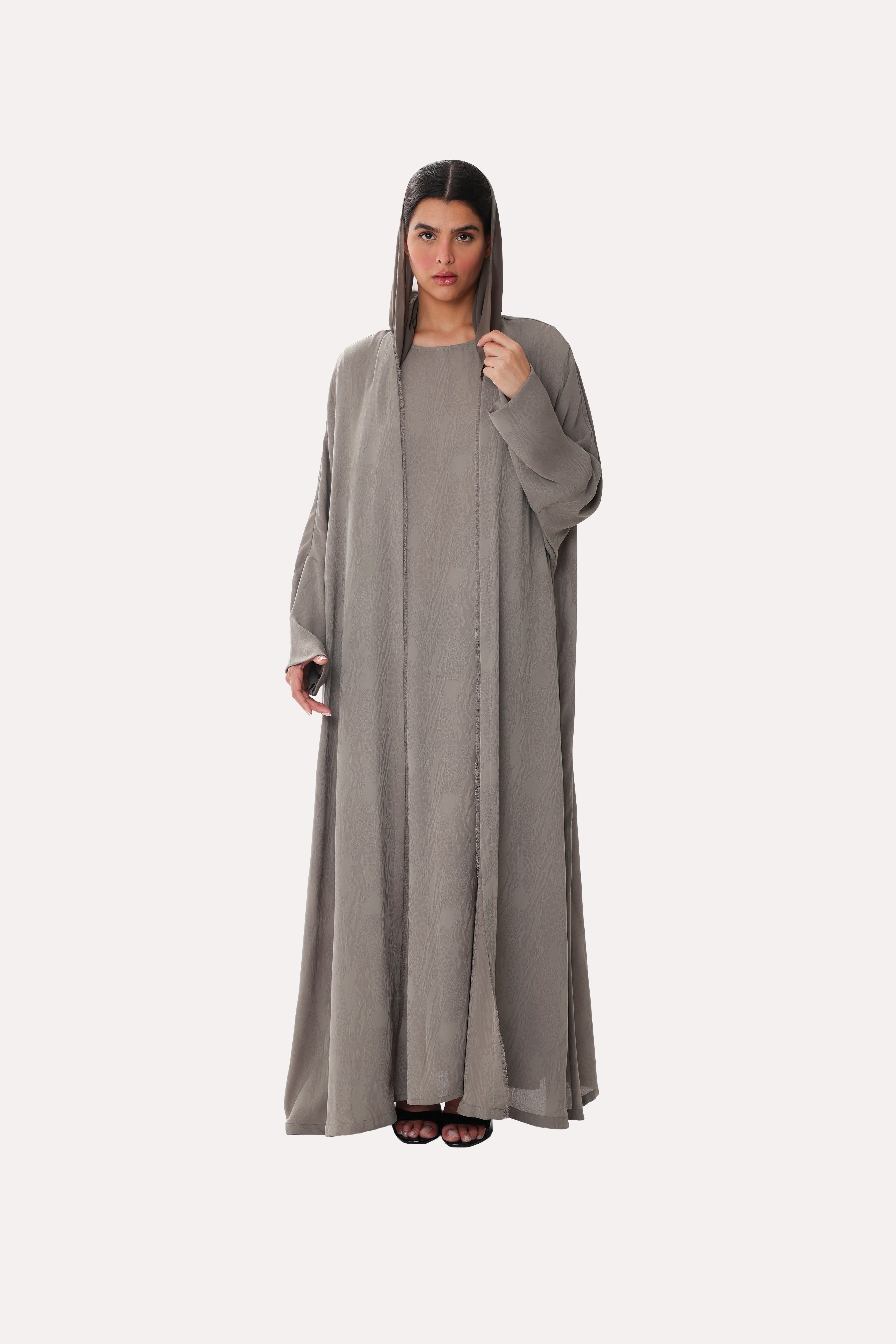 Savannah Jacquard Bisht Abaya
