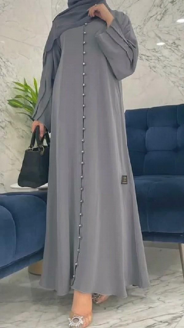 Breeze Bisht Abaya-Black-L-58-C-Crepe
