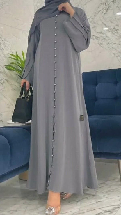 Breeze Bisht Abaya-Black-L-58-C-Crepe