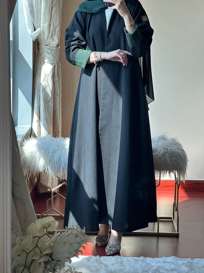 Breeze Bisht Abaya-Black-L-58-C-Crepe
