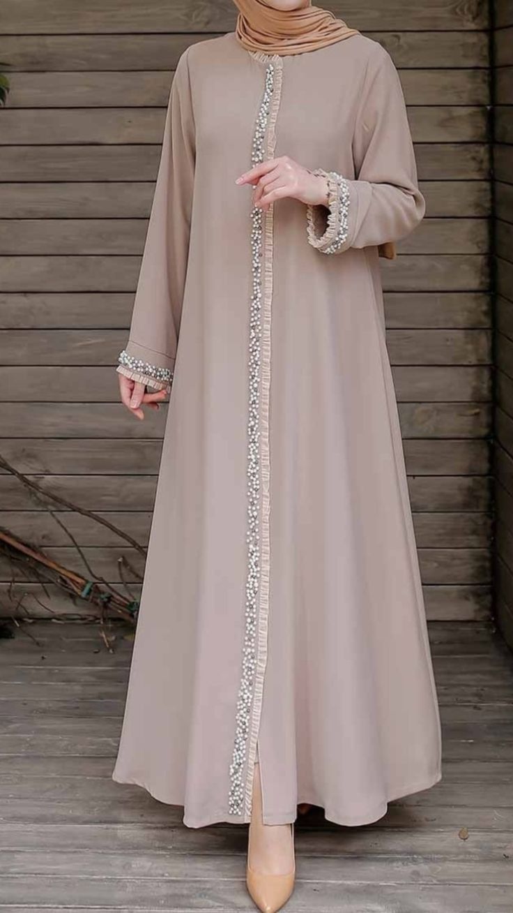 Breeze Bisht Abaya-Black-L-58-C-Crepe