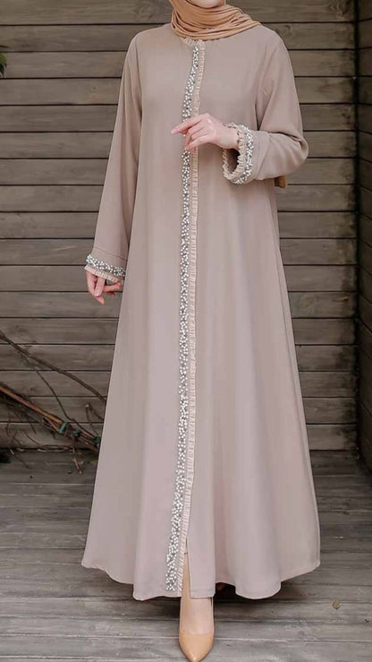 Breeze Bisht Abaya-Black-L-58-C-Crepe
