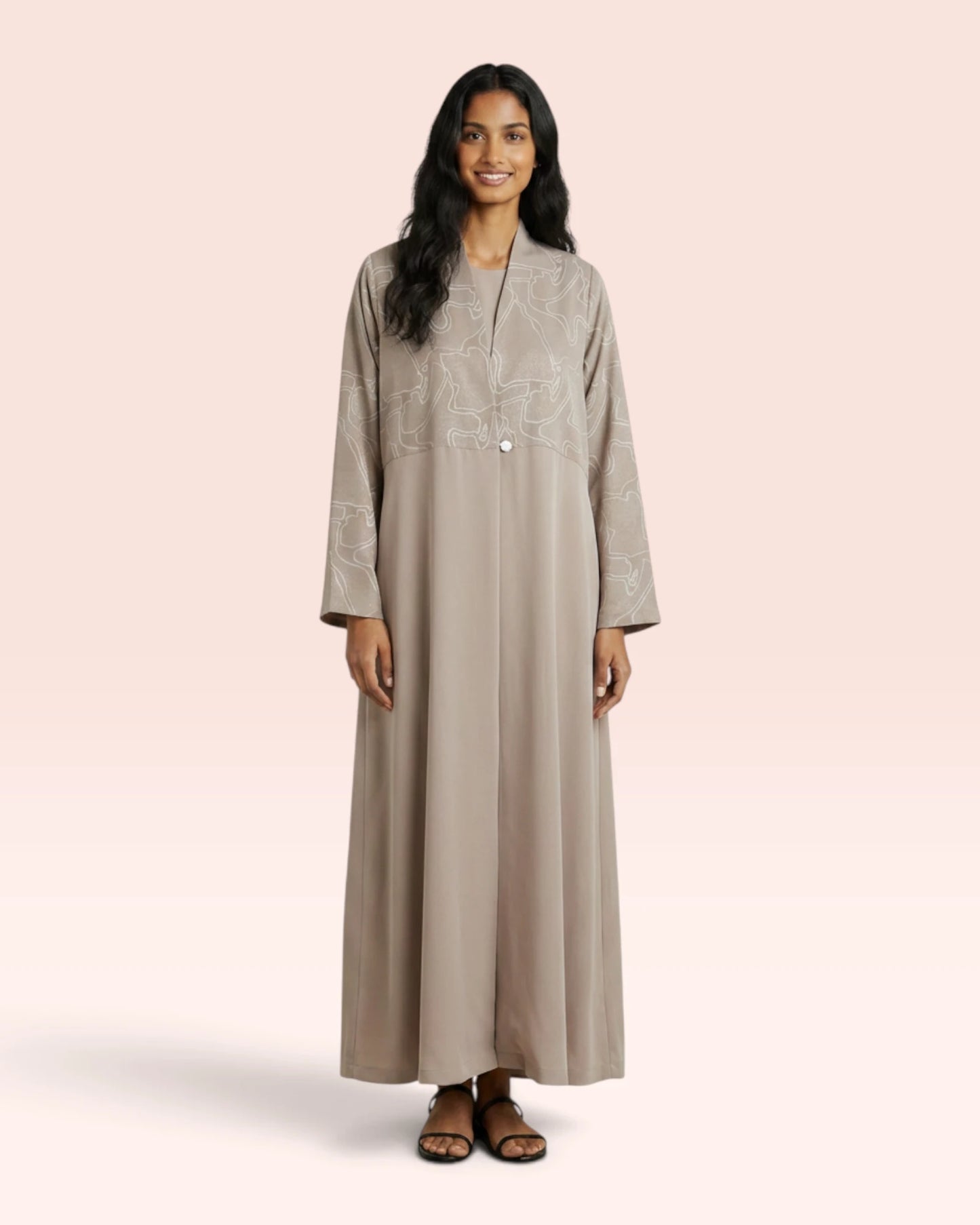 Two Tone Marble Abaya