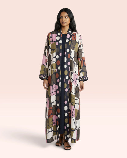 Colorful Dot Abaya