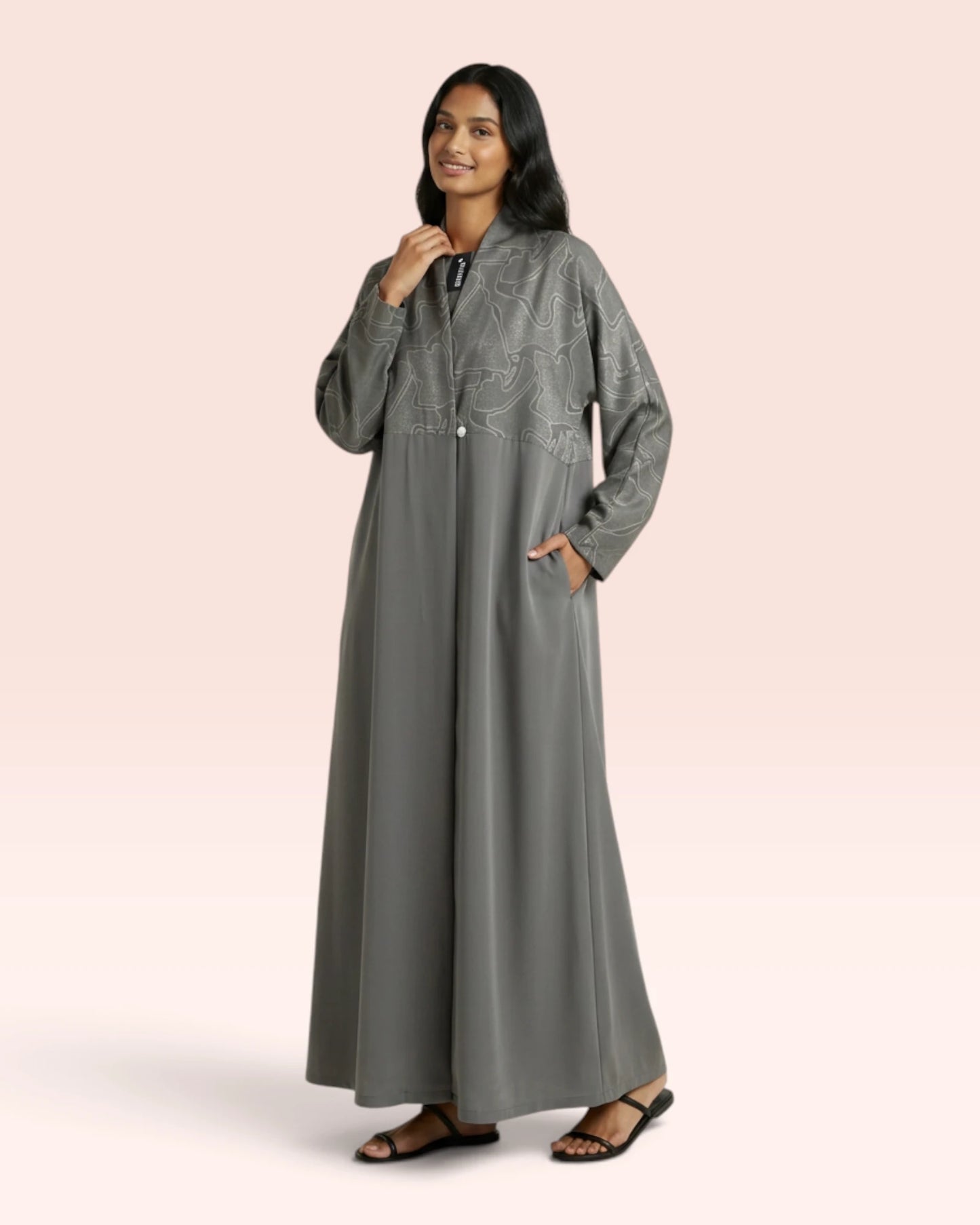 Two Tone Marble Abaya