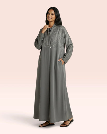 Two Tone Marble Abaya