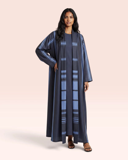 Satin Stripe Abaya