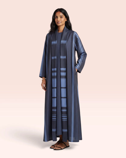Satin Stripe Abaya