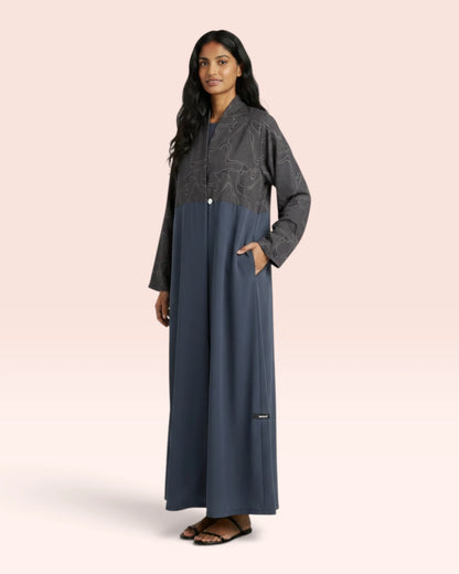 Two Tone Marble Abaya