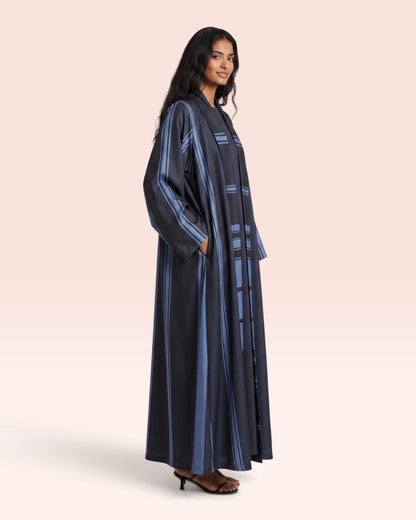 Satin Stripe Abaya