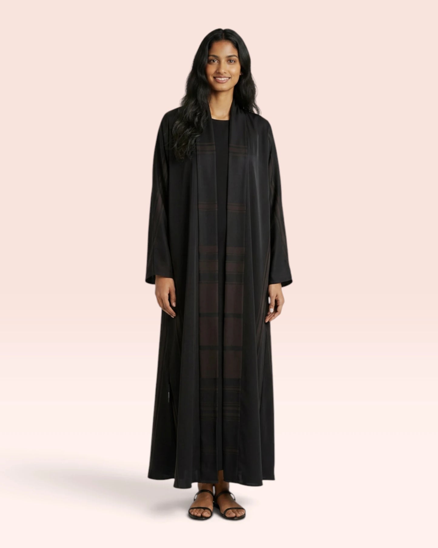 Satin Stripe Abaya