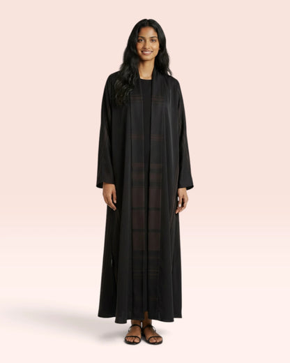 Satin Stripe Abaya