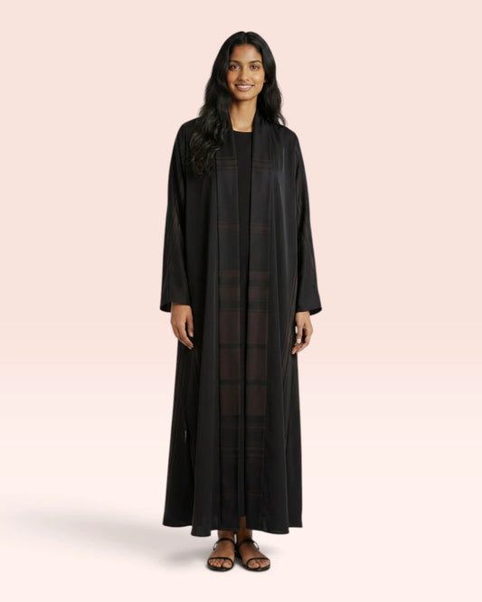 Satin Stripe Abaya