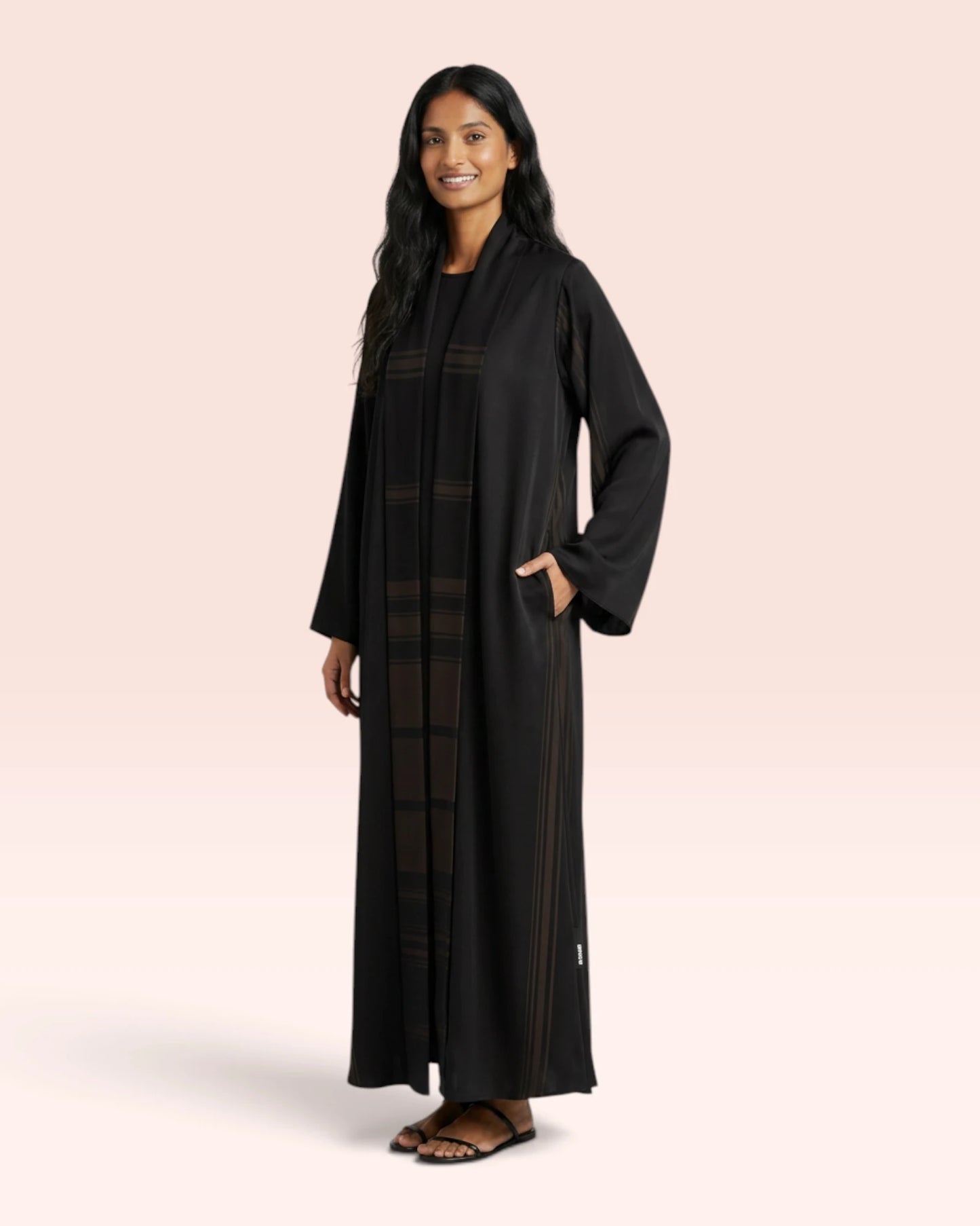 Satin Stripe Abaya