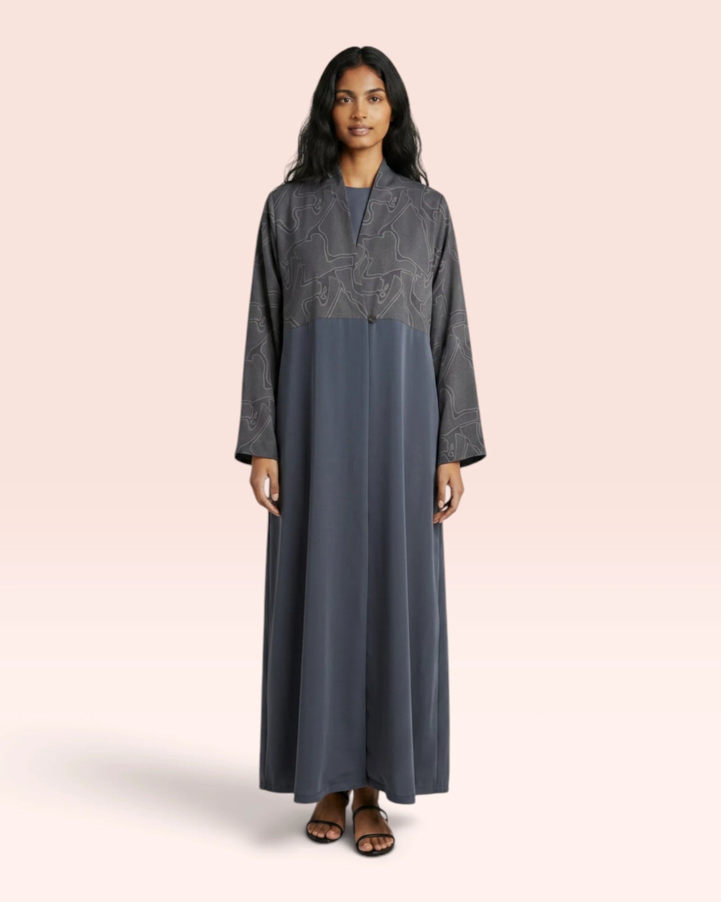 Two Tone Marble Abaya