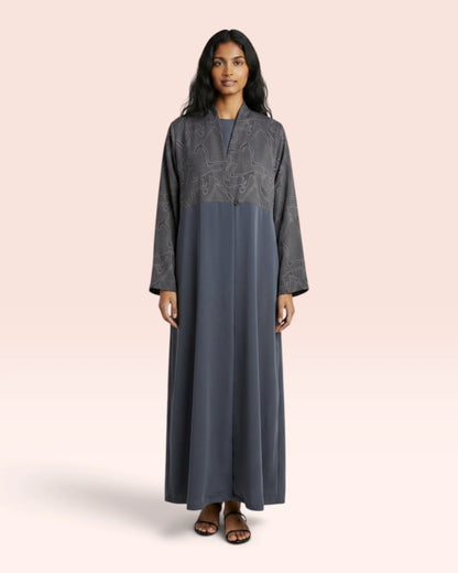Two Tone Marble Abaya