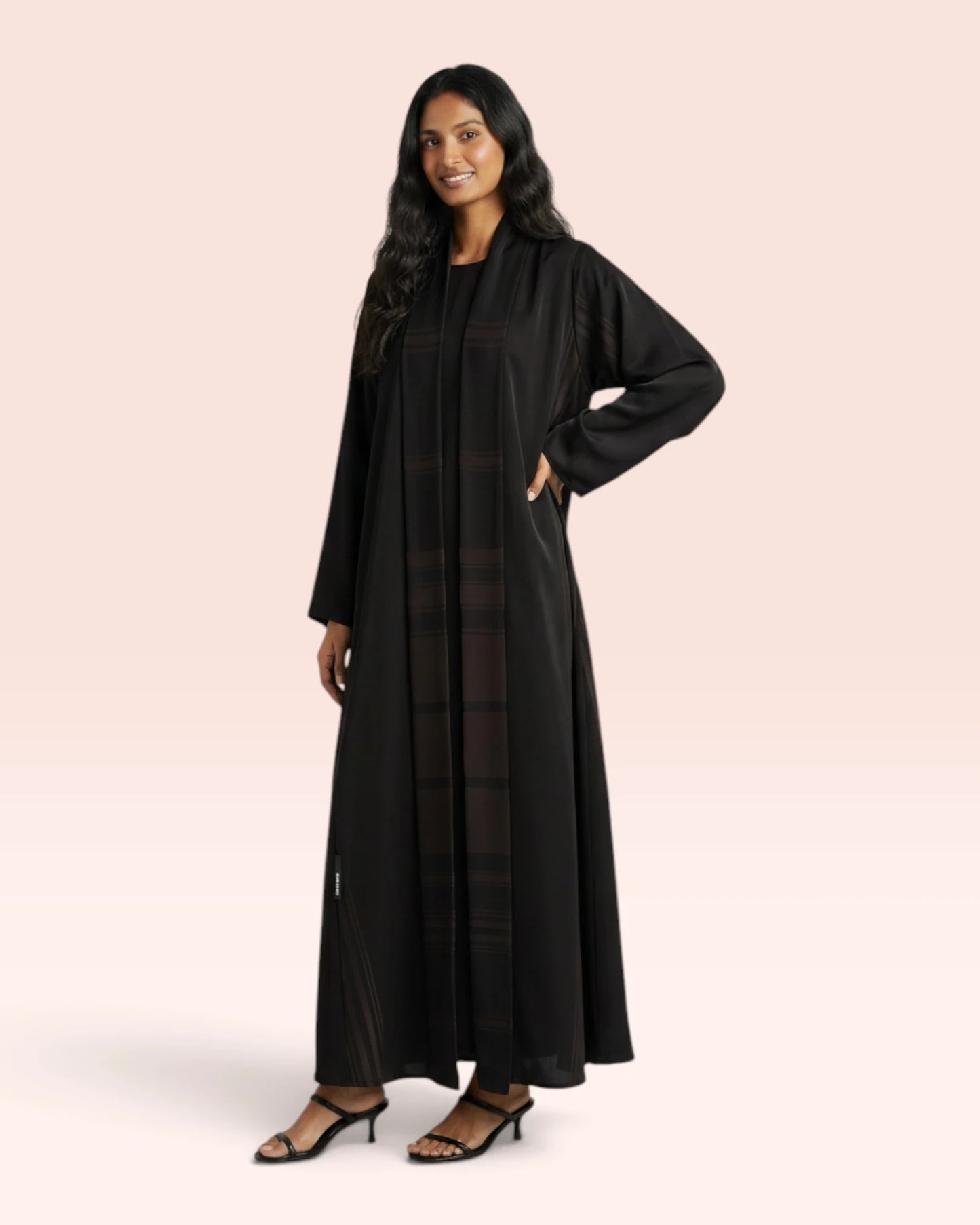 Satin Stripe Abaya