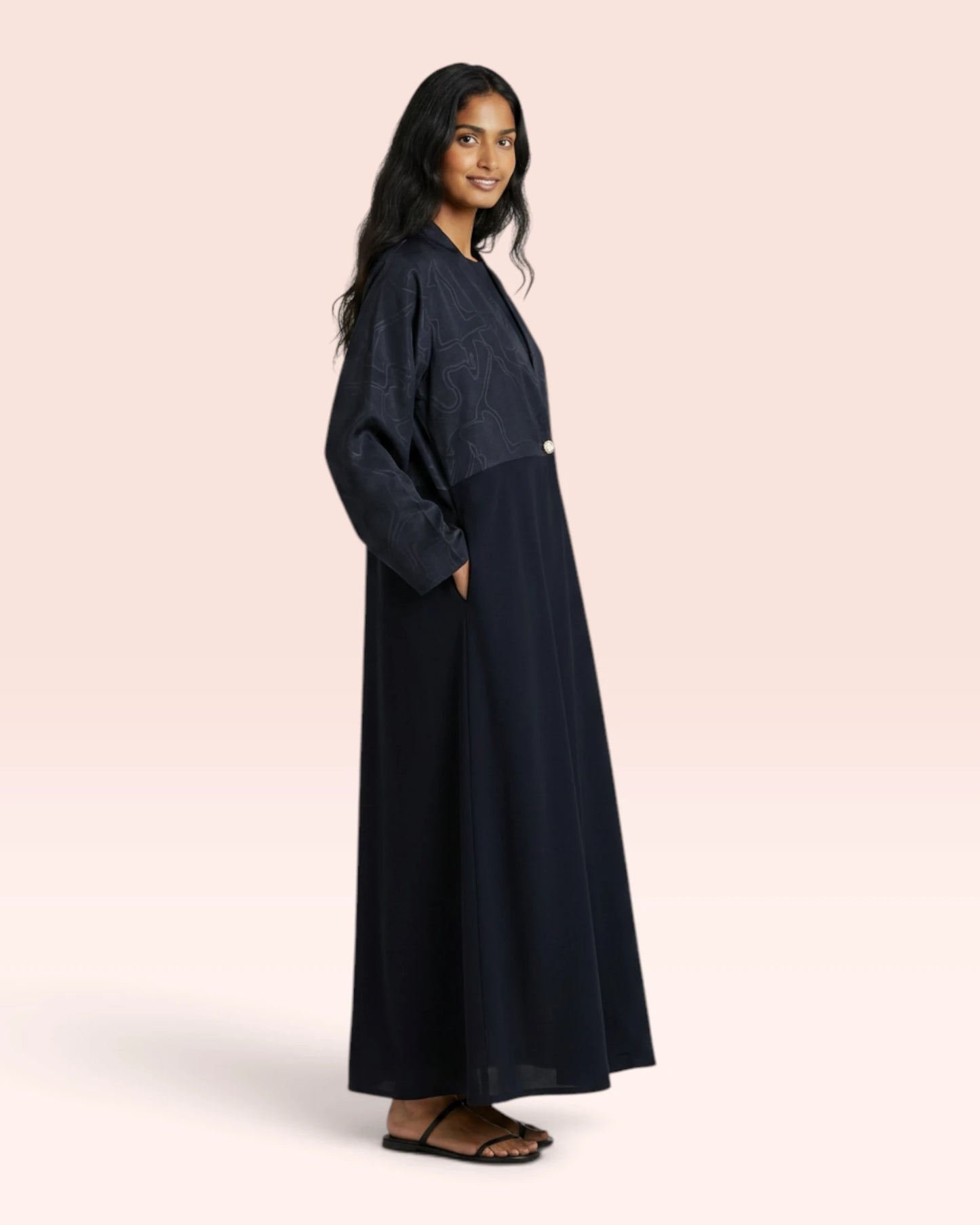 Two Tone Marble Abaya
