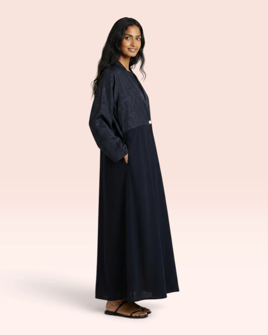 Two Tone Marble Abaya